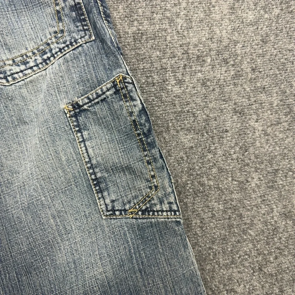 Vintage Mecca Denim Capri Shorts Mens 32 Blue Cotton Baggy Skater Y2K Streetwear